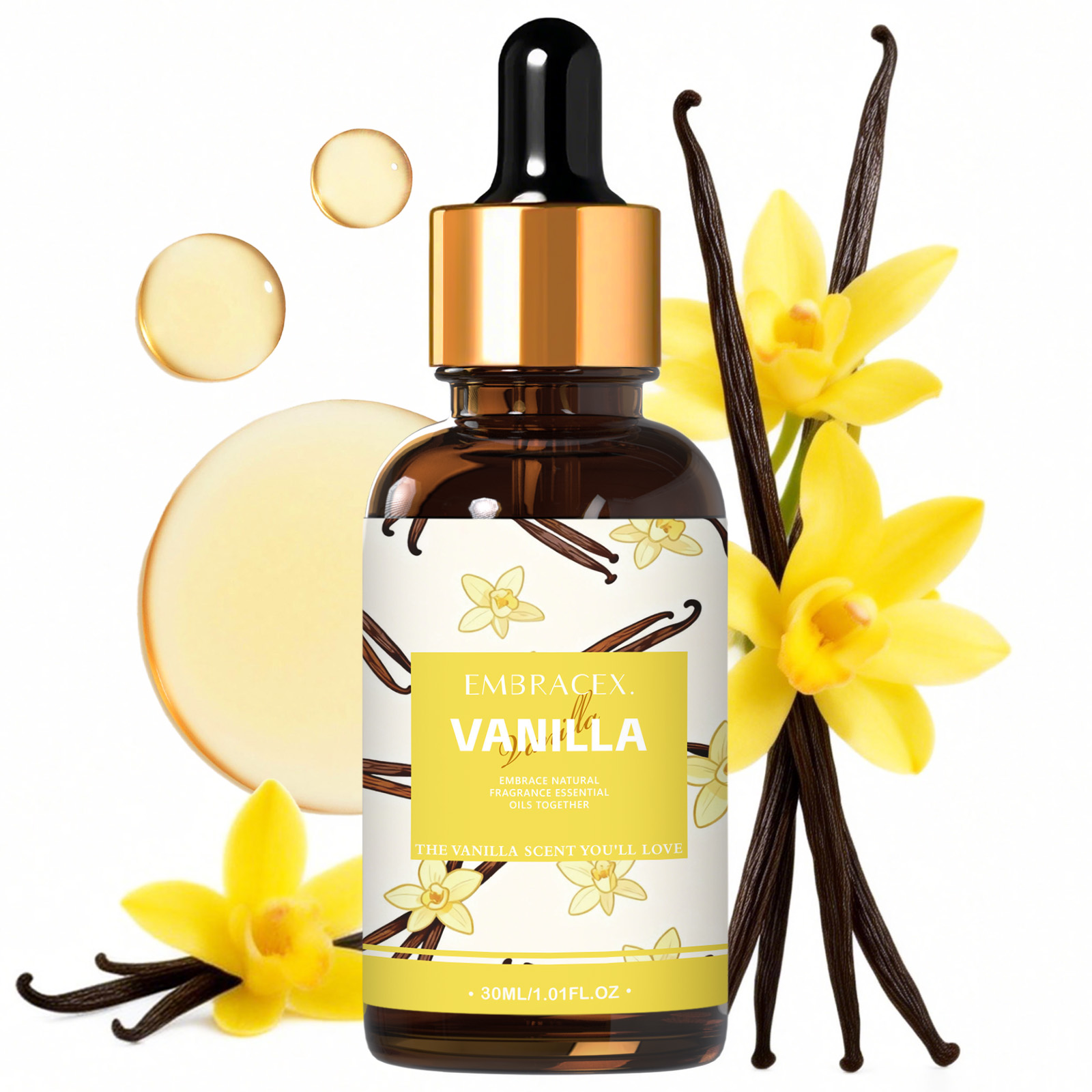 Candle Making Fragrance Oils - 30ml Vanilya Esansiyel Yağları Difüzörler İçin