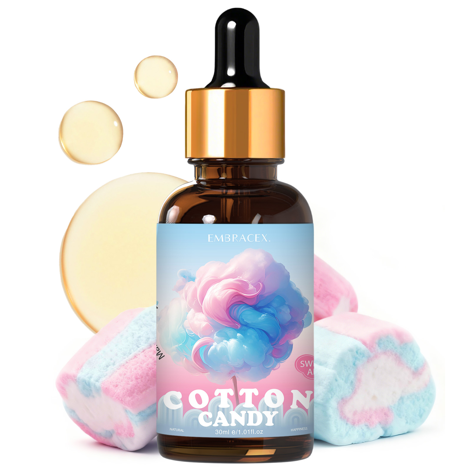 Candle Making Fragrance Oils - 30ml Pamuk Şeker Esans Yağları Araba