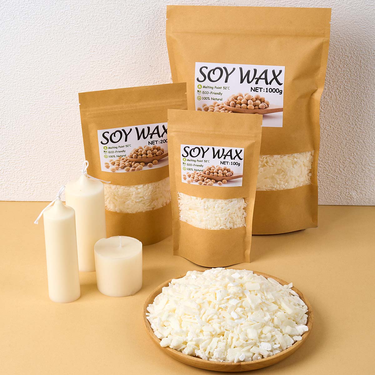 Candle Making Course - 1 Pound Saf Beyaz Soya Balmumu