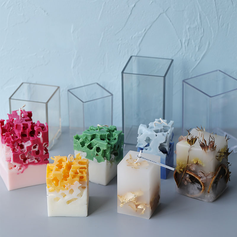 Candle Making Course - 3D Kare Dikdörtgen Sütun Mum Kalıp