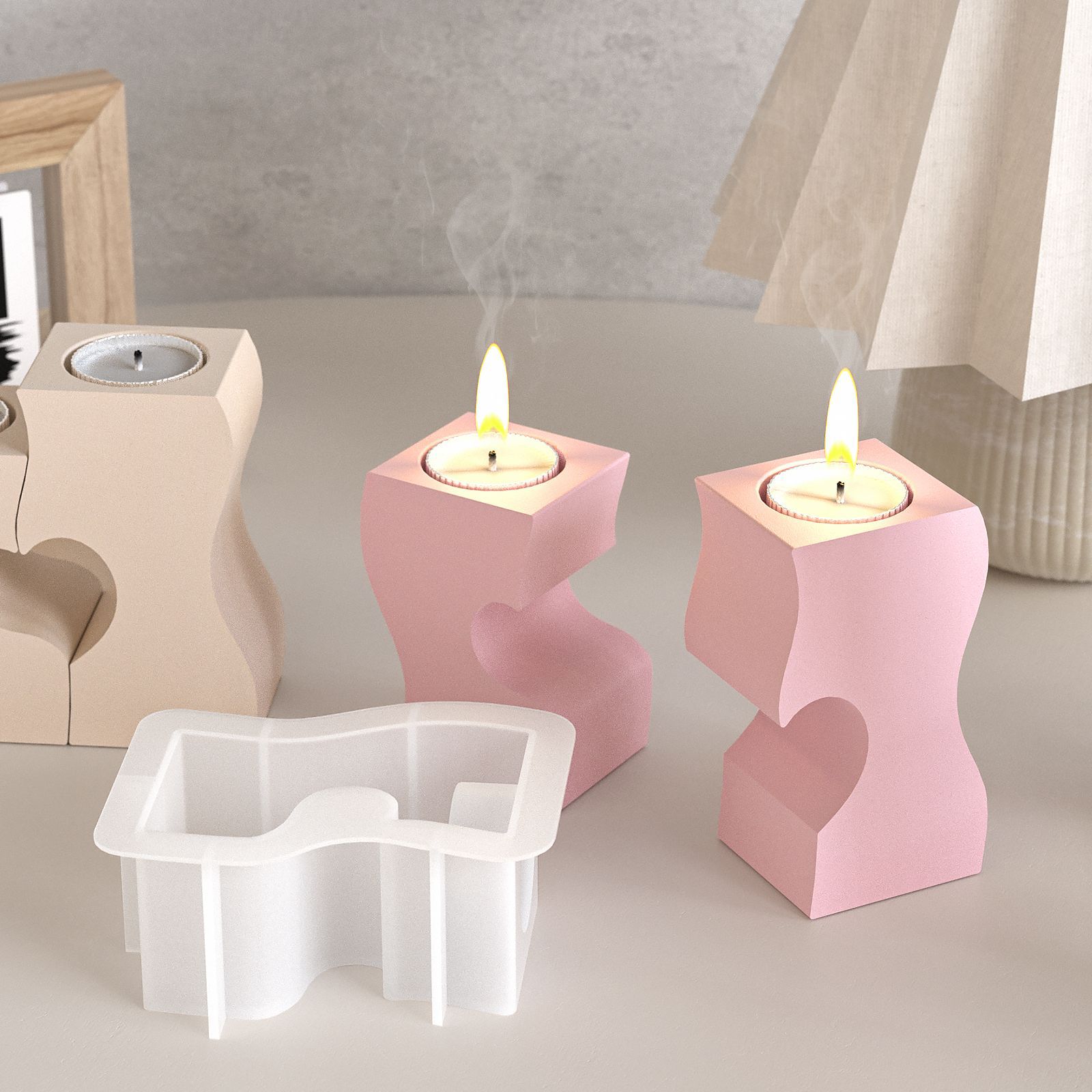 S Kalp Şamdan Silikon Kalıplar - Candle Making Factory incelemesi ve fiyatı